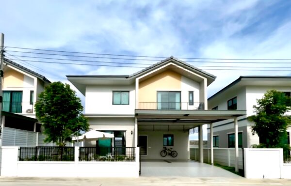 บ้านเดี่ยว 2 ชั้น (ใหม่) โครงการ The Plan @บางนา (เอแบค) พร้อมสวน เงียบสงบ ใกล้สนามบินสุวรรณภูมิ – 0057HS